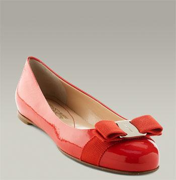 Women's Salvatore Ferragamo 'varina' Leather Flat B - Beige