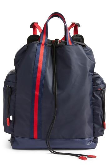 Like Dreams Yungg Stripe Strap Backpack - Blue