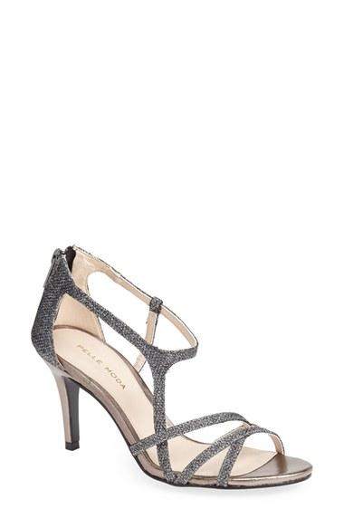 Women's Pelle Moda 'ruby' Strappy Sandal .5 M - Metallic