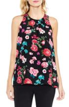 Women's Vince Camuto Floral Heirlooms Sleeveless Blouse, Size - Black