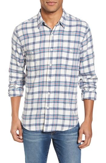 Men's Faherty Seasons Plaid Sport Shirt - Blue