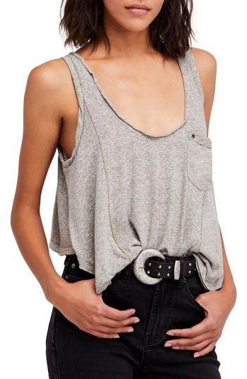 Women's Free People Stevie Crop Tank - Grey
