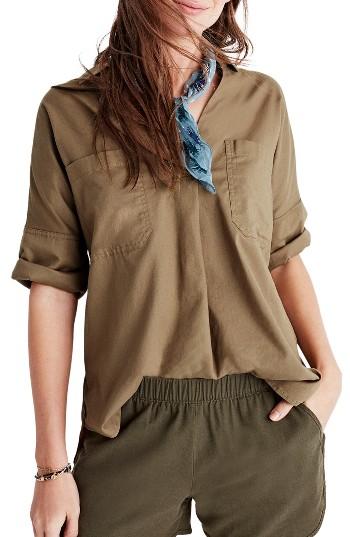 Women's Madewell Courier Back Button Shirt