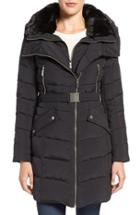 Women's French Connection Down Coat With Faux Fur Trim