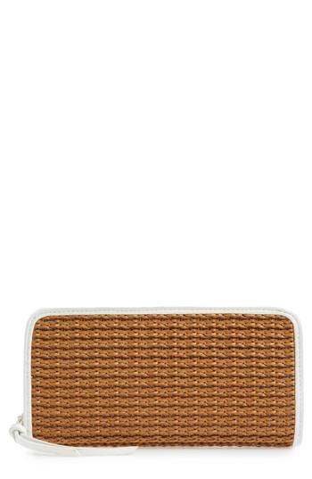 Women's Mali + Lili Kyla Basket Weave Wallet - Brown