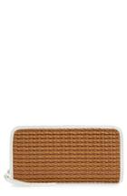 Women's Mali + Lili Kyla Basket Weave Wallet - Brown
