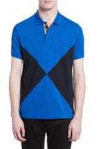 Men's Burberry Louis Abown Geometric Polo - Blue