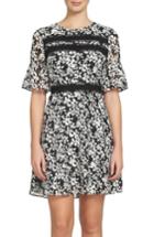 Women's Cece Alayna Floral Fit & Flare Dress - Black