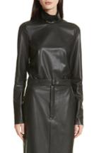 Women's Joseph Vienna Feather Sky Faux Leather Top Us / 36 Fr - Black
