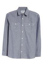 Men's Carhartt Work In Progress Clink Chambray Work Shirt, Size - Blue