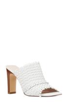 Women's Nine West Lucili Woven Mule .5 M - White