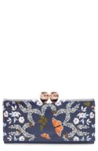 Women's Ted Baker London Milissa - Kyoto Gardens Print Matinee Wallet - Blue