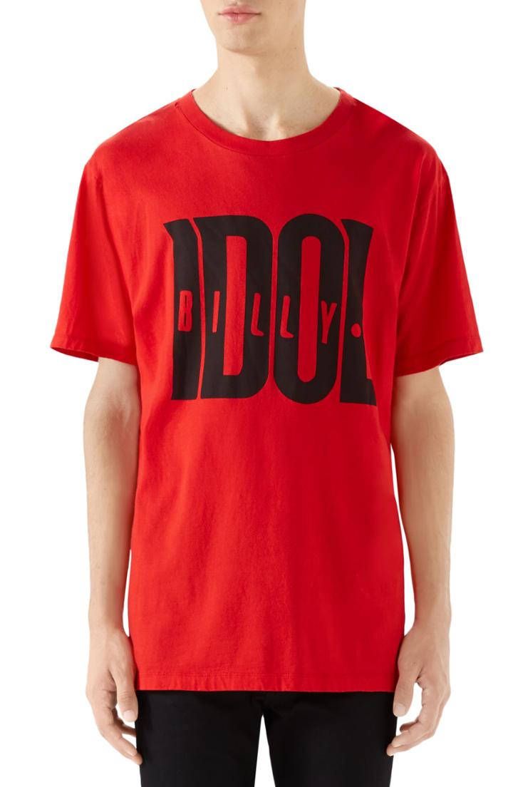 Men's Gucci Billy Idol Oversize T-shirt - Red