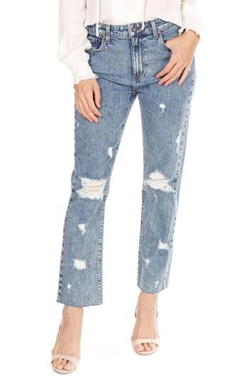 Women's Paige Noella Straight Leg Crop Jeans - Blue