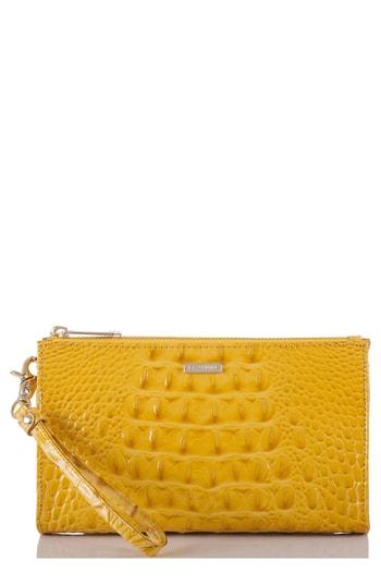 Brahmin Daisy Leather Wristlet - Yellow