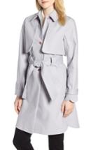 Women's Ted Baker London Scallop Detail Trench Coat - Grey