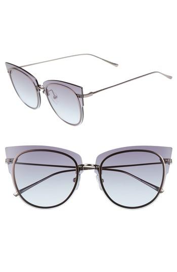 Women's Diff X Demi Lovato Demi 50mm Rimless Cat Eye Sunglasses - Gold/ Brown