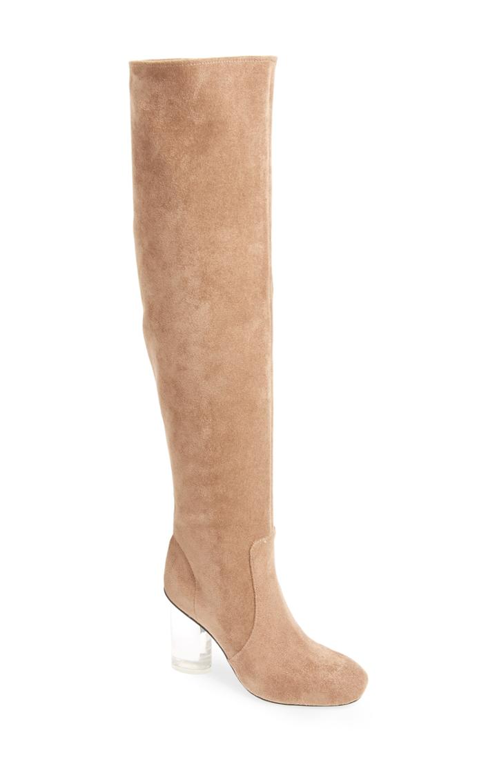 Women's Jeffrey Campbell Perou-lh Over The Knee Boot .5 M - Brown