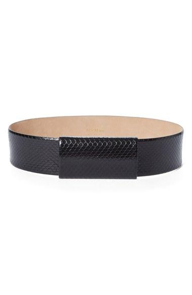Women's Max Mara Frisco Genuine Snakeskin Belt