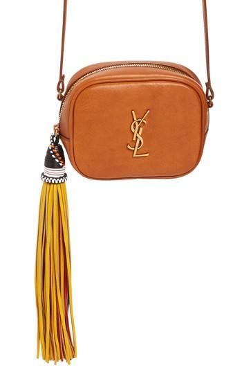 Saint Laurent Monogram Blogger Calfskin Crossbody Bag - Brown
