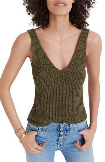 Women's Madewell Monterey Sweater Tank - Green