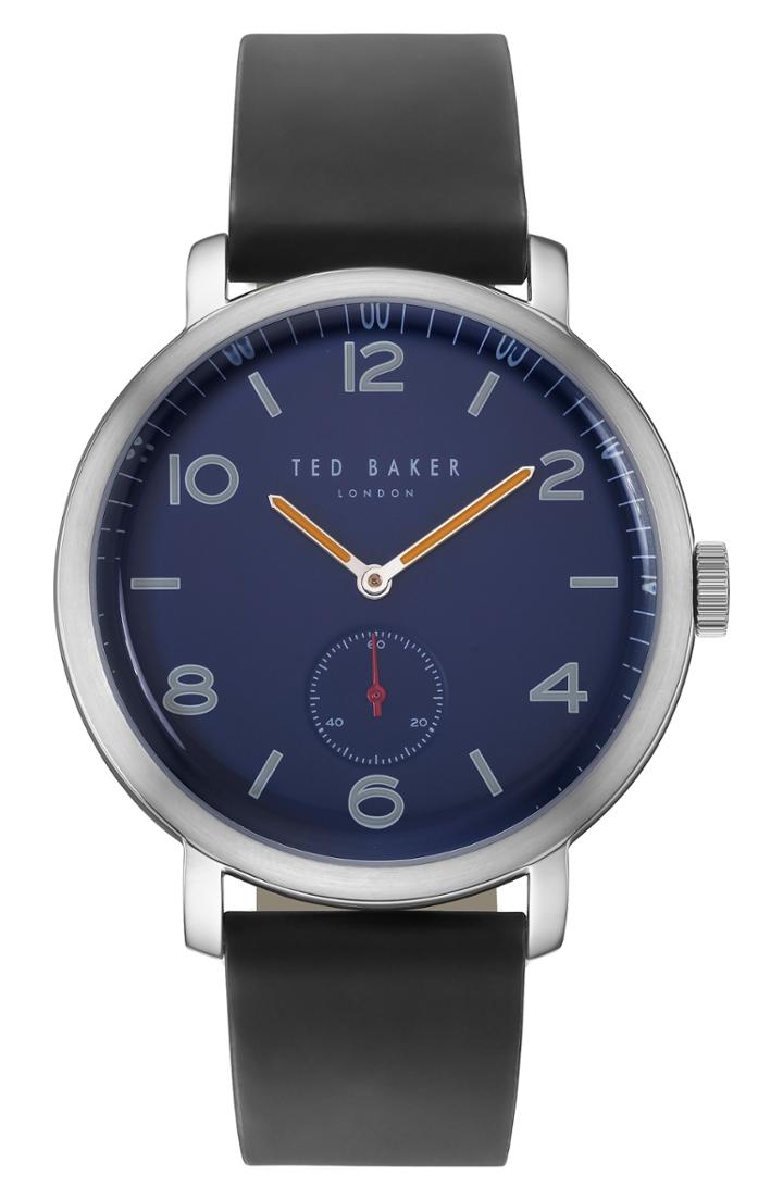 Men's Ted Baker London Leather Strap Watch, 43mm