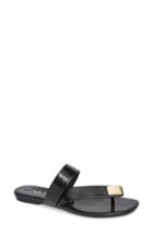 Women's Calvin Klein Saurin Thong Sandal .5 M - Black