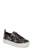 Women's Jslides Assure Embroidered Platform Sneaker M - Black