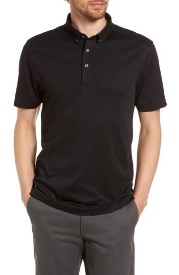 Men's Nordstrom Men's Shop Pima Cotton Blend Pique Polo - Black
