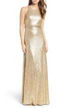 Women's Jenny Yoo Sloane Sequin Halter Gown