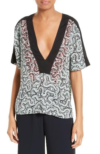Women's A.l.c. Lilias Plunging Silk Top