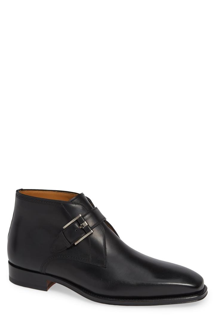 Men's Magnanni Luka Monk Strap Boot .5 M - Black