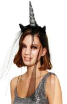 Topshop Dark Unicorn Veil Headband, Size - Black