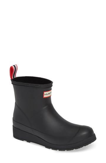 Women's Hunter Original Play Waterproof Rain Bootie M - Black