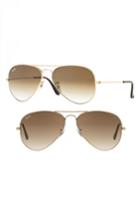 Women's Ray-ban Standard Original 58mm Aviator Sunglasses - Dnu Gold Brown