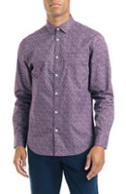 Men's Good Man Brand Liberty Floral Slim Fit Cotton Sport Shirt - Burgundy