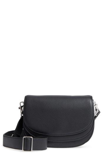 Steven Alan Landon Leather Crossbody Saddle Bag - Black