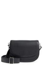 Steven Alan Landon Leather Crossbody Saddle Bag - Black