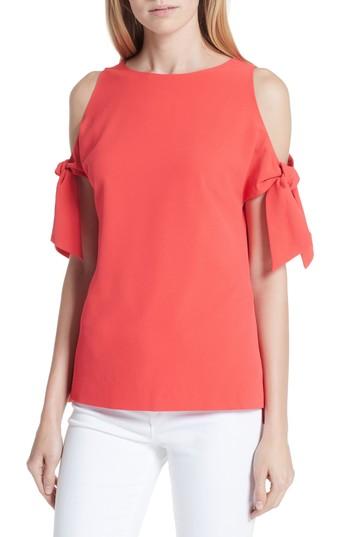 Women's Ted Baker London Yaele Cold Shoulder Top - Red