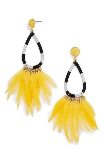 Women's Baublebar Feather Shoulder Duster Earrings