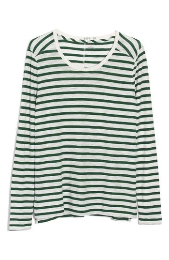 Women's Madewell Whisper Cotton Long Sleeve Crewneck Tee, Size - White
