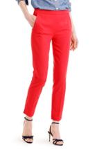 Women's J.crew 'martie' Bi-stretch Cotton Blend Pants - Red