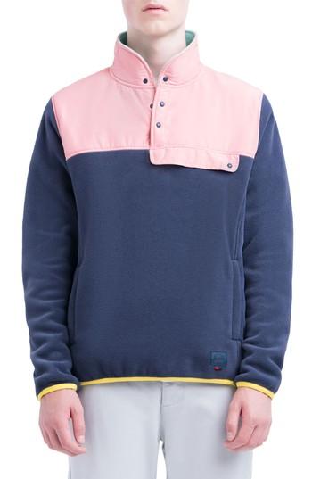 Men's Herschel Supply Co. Fleece Pullover, Size - Blue