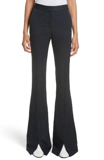 Women's Stella Mccartney Split Hem Flare Trousers Us / 38 It - Blue