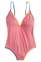 Women's J.crew Playa Montauk Strappy One-piece Swimsuit - Pink