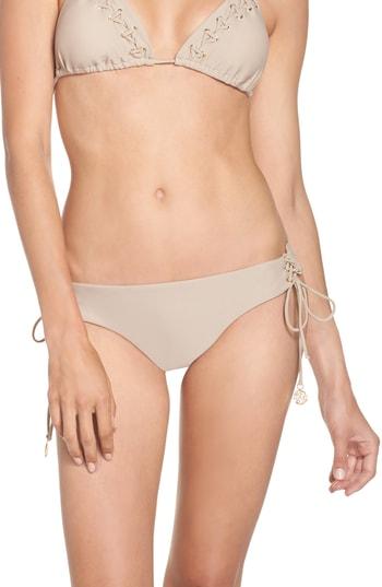 Women's Luli Fama Interlaced Brazilian Bikini Bottoms - Beige