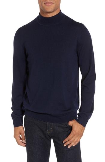 Men's Nordstrom Men's Shop Mock Neck Merino Wool Sweater