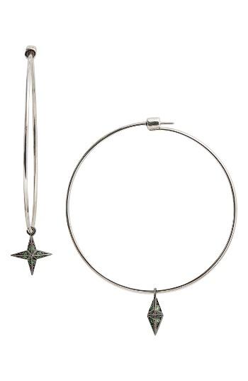 Women's Meadowlark Peridot Pave Star Hoop Earrings (nordstrom Exclusive)