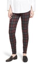 Women's Hue Brushed Plaid Cowgirl Leggings - Red