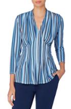 Women's Catherine Catherine Malandrino Rea Stripe Top - Blue